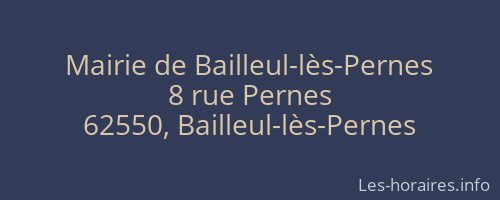 Mairie de Bailleul-lès-Pernes