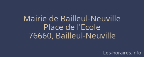 Mairie de Bailleul-Neuville