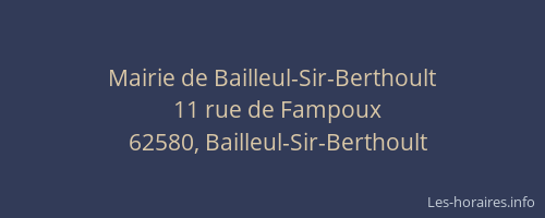 Mairie de Bailleul-Sir-Berthoult