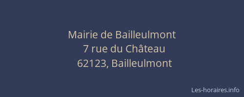 Mairie de Bailleulmont