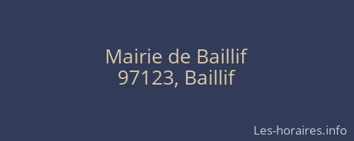 Mairie de Baillif