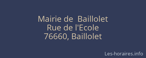 Mairie de  Baillolet