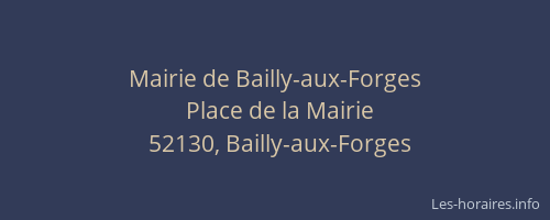 Mairie de Bailly-aux-Forges