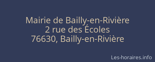 Mairie de Bailly-en-Rivière