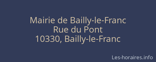 Mairie de Bailly-le-Franc