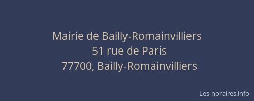 Mairie de Bailly-Romainvilliers