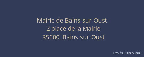 Mairie de Bains-sur-Oust