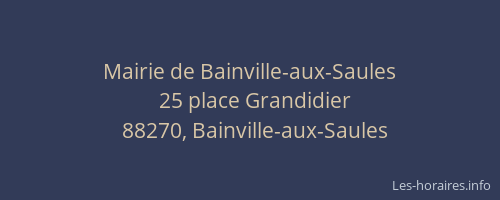 Mairie de Bainville-aux-Saules