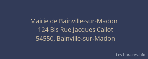 Mairie de Bainville-sur-Madon