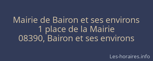 Mairie de Bairon et ses environs