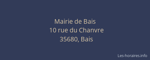 Mairie de Bais