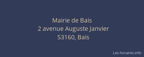 Mairie de Bais