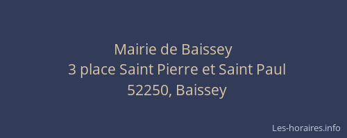 Mairie de Baissey