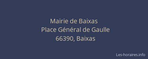 Mairie de Baixas