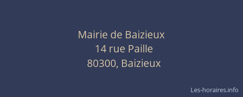 Mairie de Baizieux
