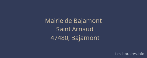 Mairie de Bajamont