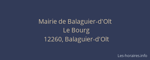 Mairie de Balaguier-d'Olt