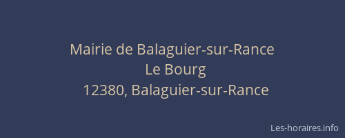 Mairie de Balaguier-sur-Rance
