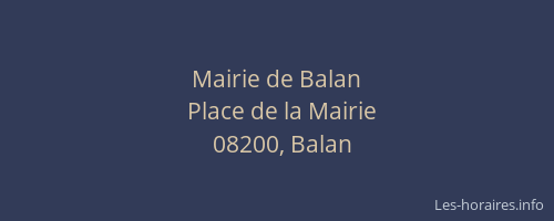 Mairie de Balan