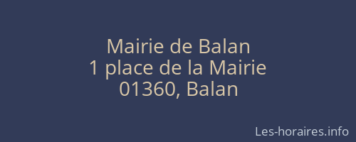 Mairie de Balan