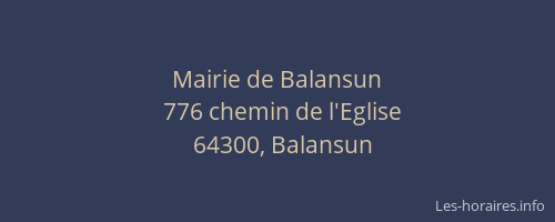 Mairie de Balansun