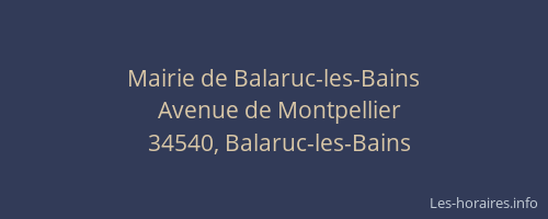 Mairie de Balaruc-les-Bains