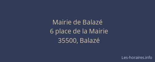 Mairie de Balazé