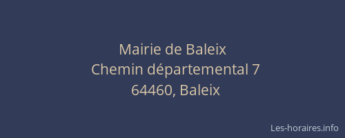 Mairie de Baleix
