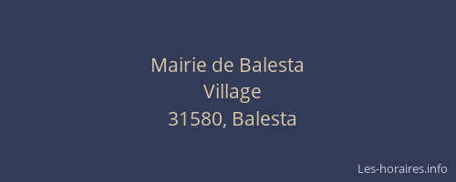 Mairie de Balesta
