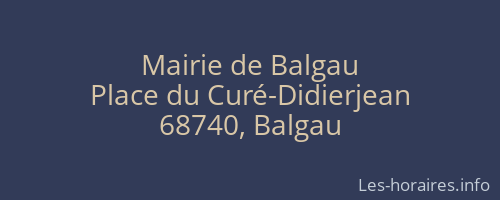 Mairie de Balgau
