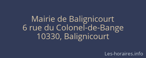 Mairie de Balignicourt