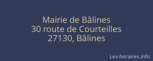 Mairie de Bâlines