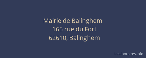 Mairie de Balinghem