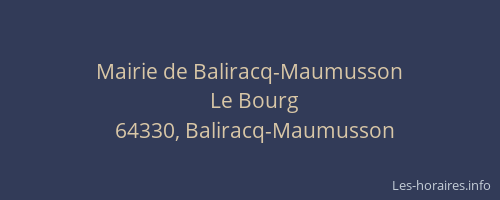 Mairie de Baliracq-Maumusson