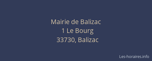 Mairie de Balizac