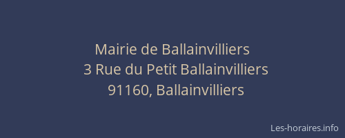 Mairie de Ballainvilliers