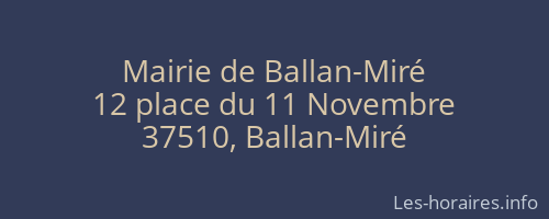 Mairie de Ballan-Miré