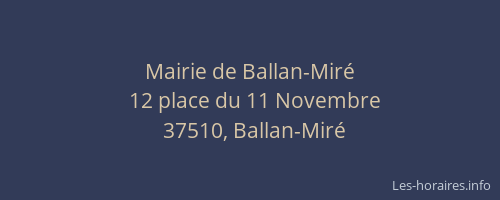 Mairie de Ballan-Mir&eacute;