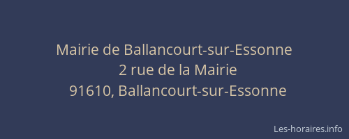 Mairie de Ballancourt-sur-Essonne