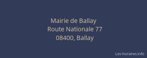 Mairie de Ballay