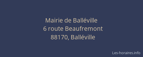 Mairie de Balléville