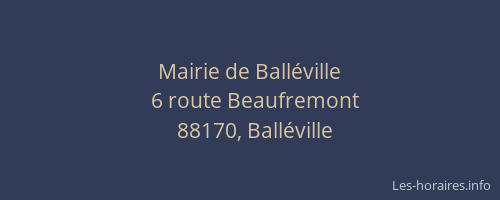 Mairie de Ball&eacute;ville