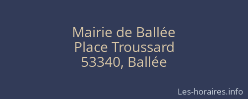 Mairie de Ballée