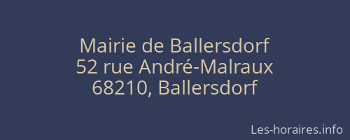 Mairie de Ballersdorf