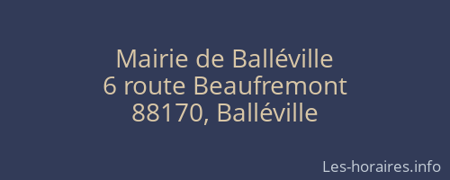 Mairie de Balléville