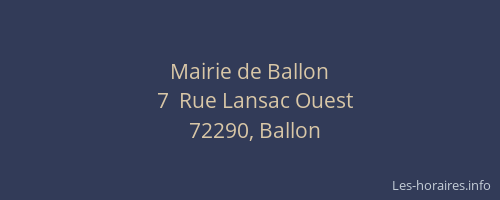 Mairie de Ballon