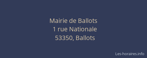 Mairie de Ballots