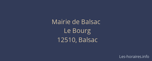 Mairie de Balsac