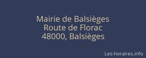Mairie de Balsièges