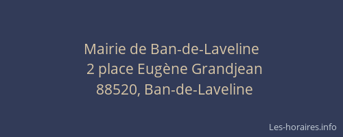 Mairie de Ban-de-Laveline